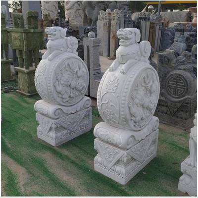 石雕抱鼓 千年古韵，门户祥瑞——解读仿古石雕门墩的工艺与寓意